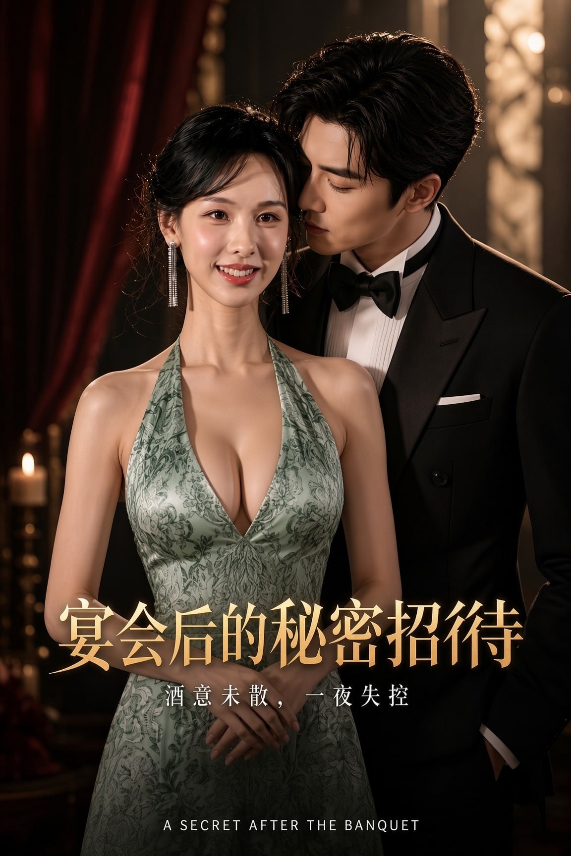 《宴会后的秘密招待：酒意未散，清冷系陈都灵Cos女明星一夜失控》完整无水印版